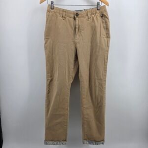 Chubbies Everywear Pants Mens Medium Khaki Tan Stretch Twill Tropical Trim